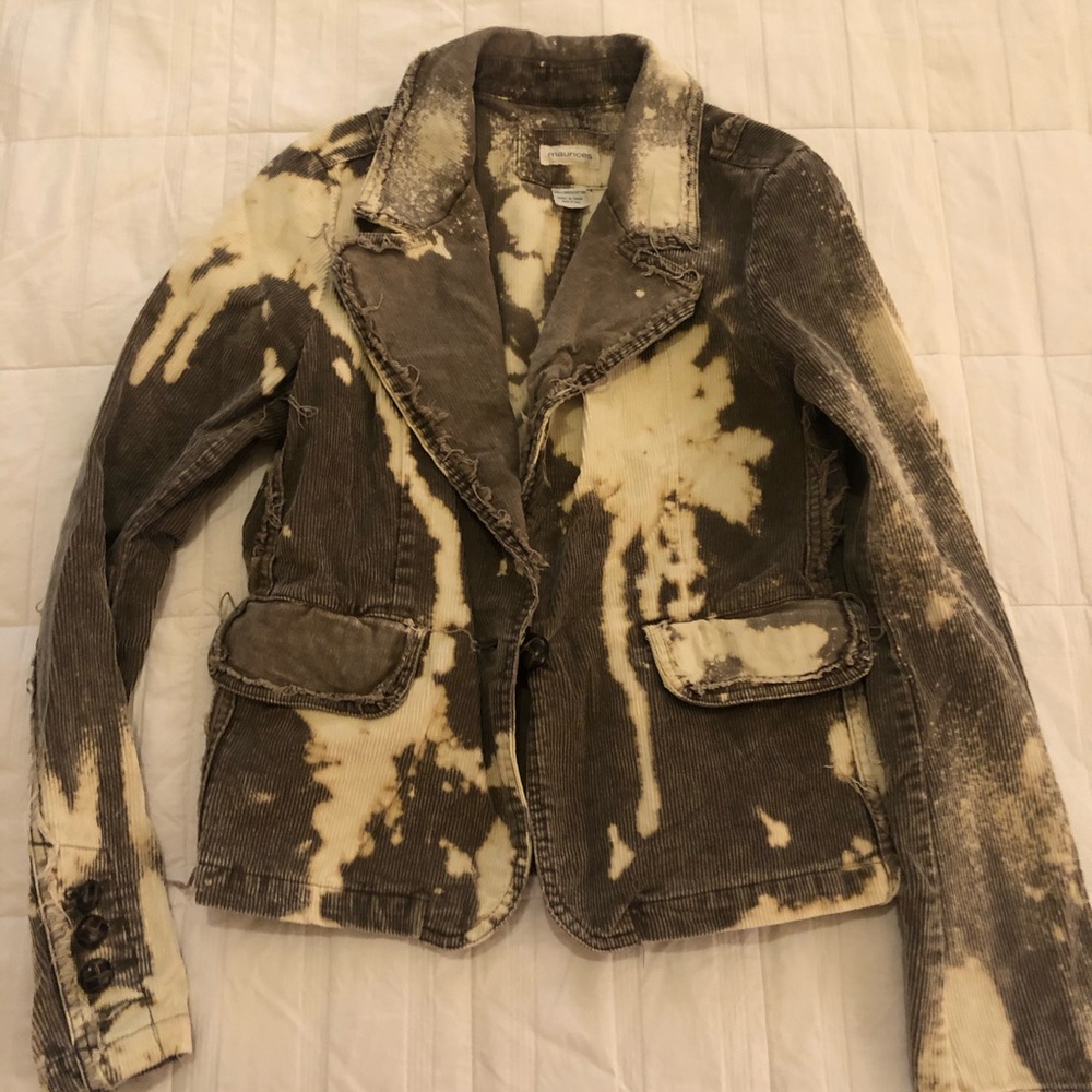 Awesome reversed bleach corduroy jacket